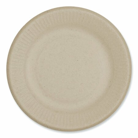 WORLD CENTRIC Fiber Plates, Ripple Edge Plate, 6.1 in. Diameter, Natural, 1000PK PL-SC-U6-LFS